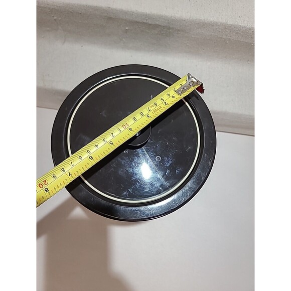 VTG Tupperware 2-piece Ice Bucket Mocha Brown 1683-5  Push Button Lid MCM - Picture 2 of 6